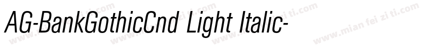 AG-BankGothicCnd Light Italic字体转换